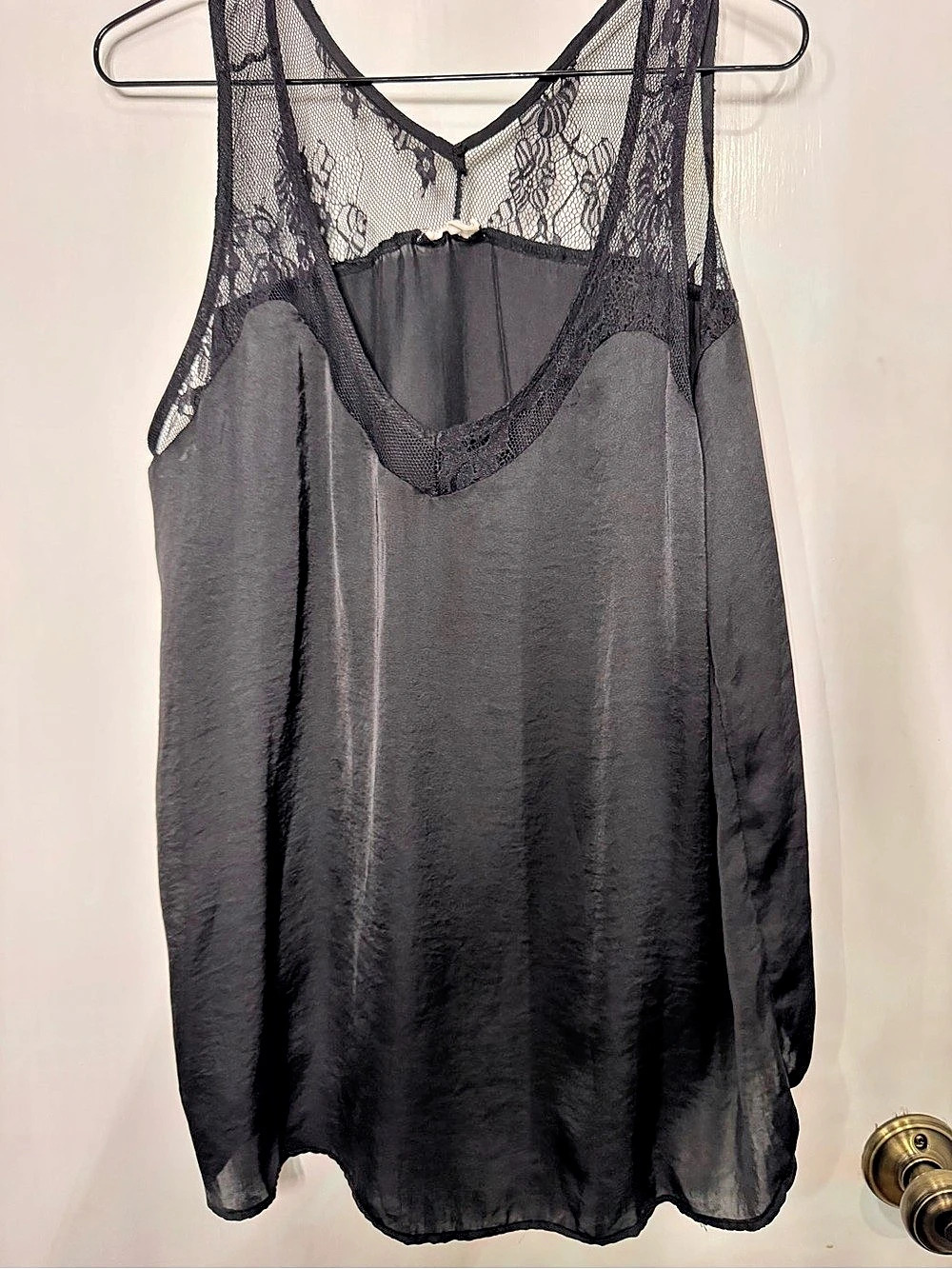 Maurices Black Lace Panel Camisole Size Medium